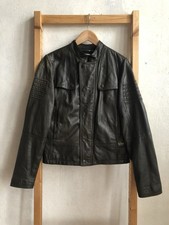 G-Star Raw deanie leder biker jacke M dunkelbraun NEU