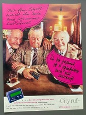 Telekom Cityruf Mobilfunk Pager Alte Herren 1994 Vintage Ad Werbung Reklame