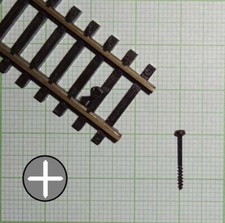 100 Stück Gleisschrauben schwarz (1,2mm X 12mm) Versand Frei! - E601