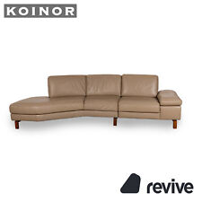 Koinor Omega Leder Ecksofa Recamiere Links Beige Sofa Couch
