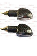2 x Blinker CARBON Motorrad universal cafe racer bobber simson mofa 12V CBR  GSX
