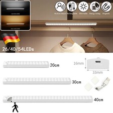 LED Unterbauleuchte Bewegungsmelder Lichtleiste USB Akku Küche Schrank Nachtlamp