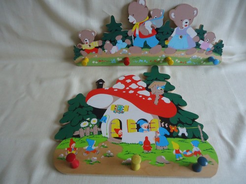 Kindergarderobe aus holz - 2x,