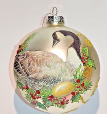 MARK ROBERTS" Weihnachtskugel aus Glas Ø 10 cm  Nostalgie Design  Nr. 6 Gans