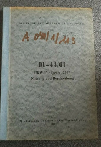 Nva vorschrift 61 - vorschrift, ukw