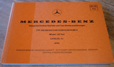 orig. Mercedes Benz W 123  und Taxi Ersatzteilliste Teilekatalog von 1984