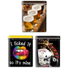 3x Metall Zigaretten-Etui