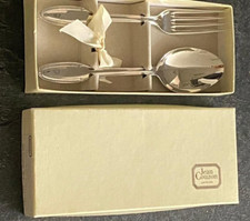 Jean Couzon Orfevre Besteck (Gabel und Löffel)Taufe Edelstahl 18/10