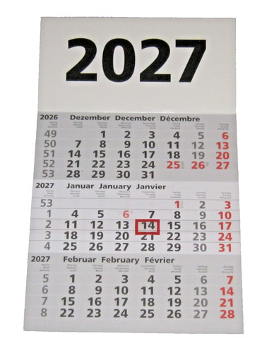 Wandkalender 2027 monats - , 3-monats