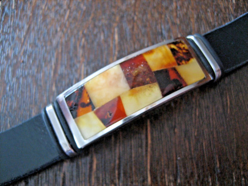 Bernstein armband mosaik - bernstein,