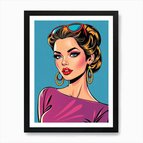 Pop frau portrait kunstdruck - pop,