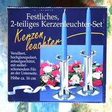 Kerzenleuchter Kerzenständer Silber für Stabkerzen Kerzenhalter versilbert 