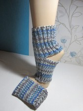 Yoga - Socken handgestrickt aus Strumpfwolle, jaquard, Gr. 39 - 41