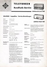 Service Manual-Anleitung für Telefunken Jubilate de Luxe 1261,Jubilate Teak 1261