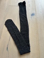 Zara , Strumpfhose, Schwarz Mit Silberfaden, Gr.M,Neu ! NP:15,90