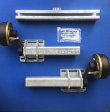 Flexi Achse Anhängerachse 1400 kg gebremst Verstellbar von 1300-2000 mm 5x112