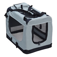 Fudajo Transportbox XL faltbar 80x58x56cm Hundebox Katzenbox Reisebox Autobox