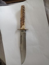 Jagdmesser Baron Solingen Germany Hirschhorngriff Original Bowie Knife Vintage