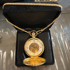 Taschenuhr Royal mit Kette 35673 in Gold Marke Royal Zustand Neu