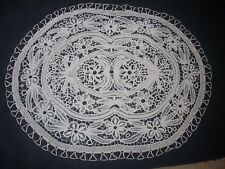 Tischdecke NADELSPITZE - Handarbeit***Point de Venice* Deckchen oval 89/70cm