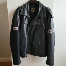 REDSKINS Lederjacke Bikerjacke, KULT, schwarz ,gefüttert, XXL