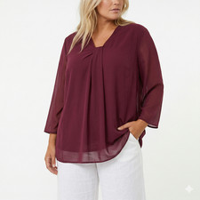 Sheego Damen Chiffon Bluse