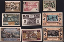 17 x Notgeld Deutschland: Wittenburg Stützerbach Dalhausen Hamburg Kamenz