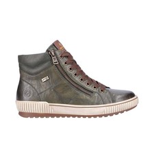D0772-52 | Maditta | grünes Leder | wasserabweisend | Damen Sneaker Stiefel