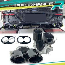 2x Schwarz Auspuffblende