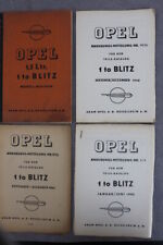 Opel Teile-Katalog für Opel Blitz 1to 1,5 ltr "1938/39/40" Ersatzteile-Katalog  