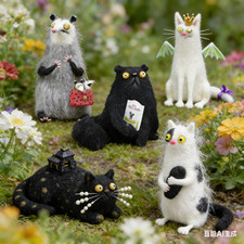 Wollfilz Katze Familie Unikat