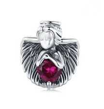 Charm Perle Herz Schutzengel