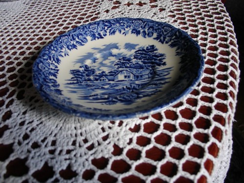 Unterteller country style blau - unterteller,