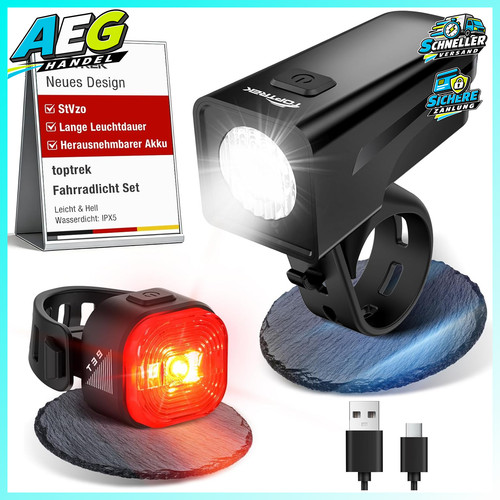 Fahrradlicht set usb aufladbar - usb,