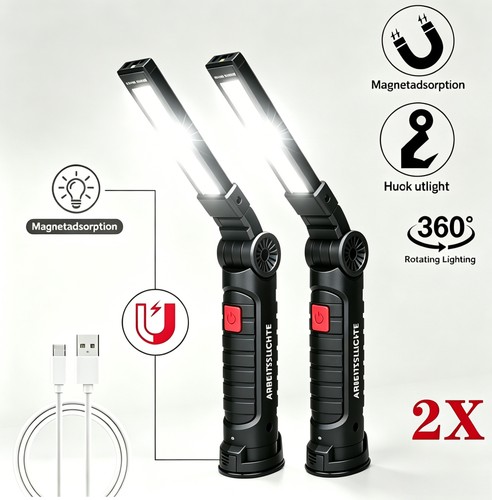 Cob led kfz arbeitsleuchte - 2x, led-kfz