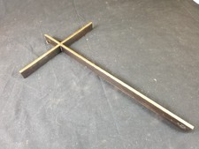 großes Messing-Kreuz Kruzifix, Wandkreuz Hammerschlag 35Hoch 21 breit