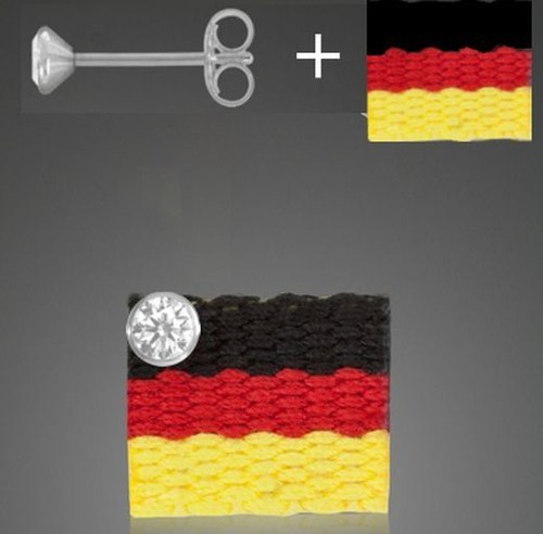 Deutschland fahne ohrstecker - deutschland,