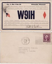 QSL Card MILWAUKEE WISCONSIN USA 1935 Funk Karte Radio W9IH   ( 80634