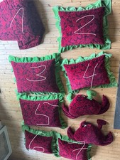 Kissen Original Bretz Designer Rosenrot Gross Sofa Bett