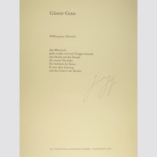 Günter Grass: Signiertes