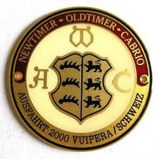 Plakette AWC Newtimer Oldtimer Cabrio Ausfahrt 2000 Vuipera Schweiz Andenken