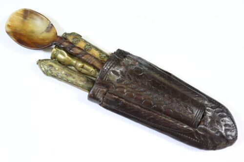 4tlg fuhrmannsbesteck horn - fuhrmannsbesteck,