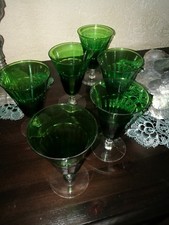 Alte grüne weingläser 6 - grüne, weingläser,