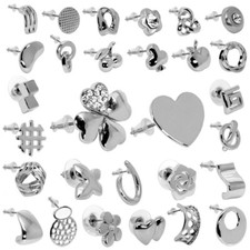 1 Paar Silber Ohrstecker Szene Damen Ohrringe Herz Stern Blume Ohrringe