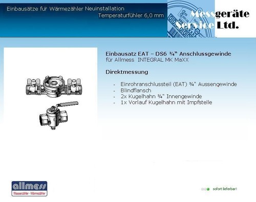 Einbausatz wärmezähler - einbausatz,
