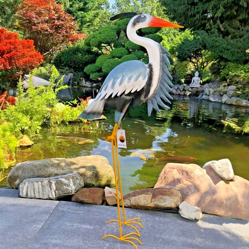 Fischreiher gartenfigur - fischreiher,