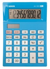 Canon AS-120V BL Tischrechner blau 12-stellig | Steuerrechner | Solar/Batterie