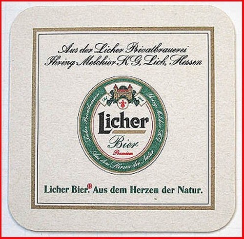 Bierdeckel licher bier - licher,