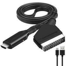 SCART zu HDMI Adapter Kabel 1m Konverter Full HD Video Audio für TV DVD