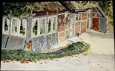 AK um ~1910: Hamburg Kirchwerder-Howe Vierlande Kate Bauernhof Fachwerkhaus